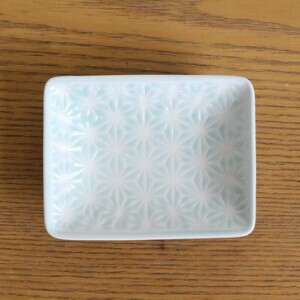 Hasami ware Small Plate Party Hemp Leaves Square Made in Japan