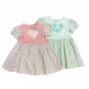 Kids' Casual Dress Floral Pattern One-piece Dress 80 ~ 140cm Made in Japan