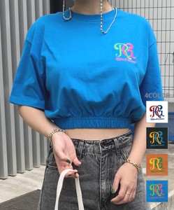 T-shirt Color Palette Embroidered Ladies' Short Length