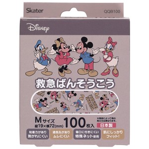 【スケーター】救急絆創膏(ばんそうこう) M 100枚入 【ミッキー&フレンズ】 日本製