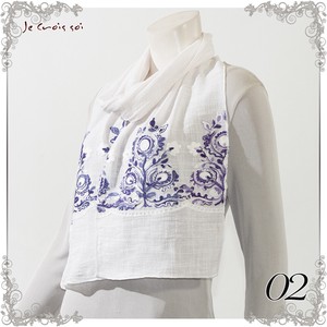 Stole Cotton Embroidered Narrow Stole