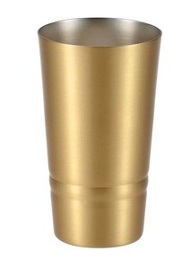 シンプルライン真鍮製カップ　ビアカップ160ml