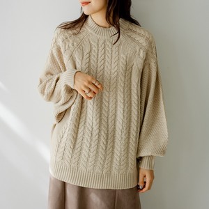 Cable Dolman Over Knitted Pullover