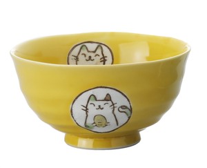 風水猫飯碗・黄