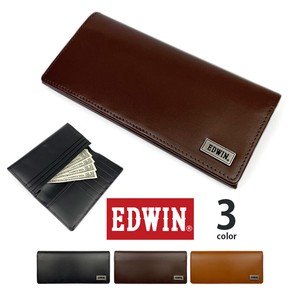 全3色 EDWIN エドウイン 二つ折り ロングウォレット スリム 長財布 エドウィン リサイクルレザー(0510442)