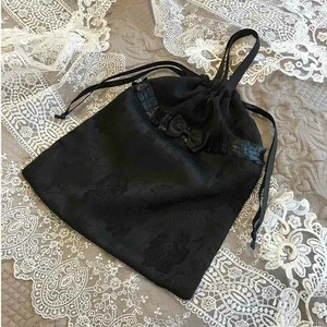 リボン付きサブバッグ 巾着バッグ