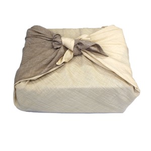 "Furoshiki" Japanese Traditional Wrapping Cloth Pouch Beige 88 9 cm