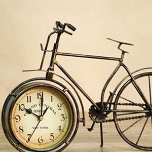 ヴィンテージ 鉄 自転車 時計 置時計 古典 レトロ アンティーク インテリア YMB233