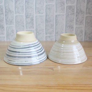 茶碗　粉引刷毛（横）　日本製　波佐見焼　手作業　オリジナル　軽い　父の日