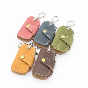 5 Colors Genuine Leather Key Case Toro Button