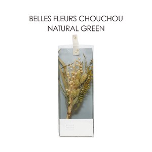 ドライフラワーブーケ【BELLES FLEURS CHOUCHOU NATURAL GREEN】ベルフルール シュシュ