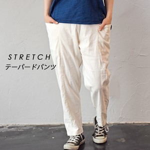 Tapered Pants Stretch Material linen rayon