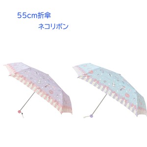 55cm折傘 ネコリボン55ミニ