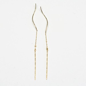 Pierced Earrings Gold Post Gold Long