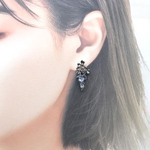 Pierced Earringss sliver Rhinestone