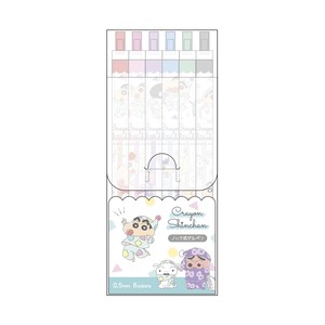 "Crayon Shin-chan" Knock Type gel pen 6 Pcs Set Pajama Friends Set