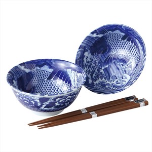 Mino Ware Porcelain Gift Donburi Bowl Pair Fancy Box