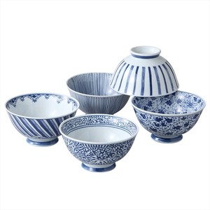 Arita Ware Porcelain Gift SOMETSUKE Egawari Rice Bowl Arita Ware Fancy Box