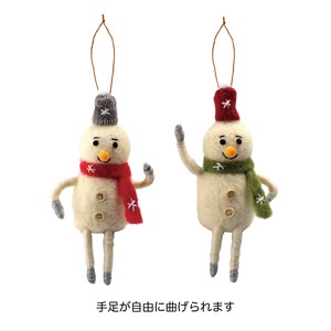 Reservations Orders Items 10 Wool Felt Ornament Snowman 2