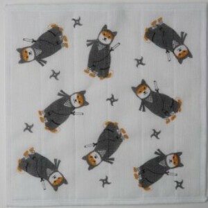 【しばたさん】シバタデゴザルかや生地ふきん（しばたさん）『犬』