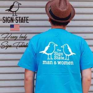 SIGN STATE ヘビーボディ man＆womenバックプリント Tシャツ 220311サインステート