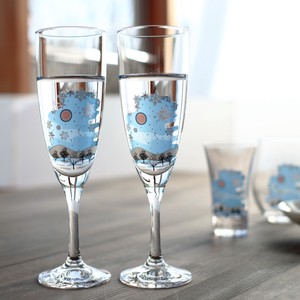 Crystal Champagne Glass Set Temperature Change Flute Glass Made in Japan