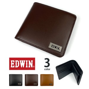 【全3色】 EDWIN エドウイン リサイクルレザー 二つ折り 財布 フラップポケット小銭入れ(0510445)