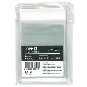 OPP袋[透明袋] シール付き 60-60 [小物用 正方形/100枚入り] W60mm×H60mm+40mm(フタ)