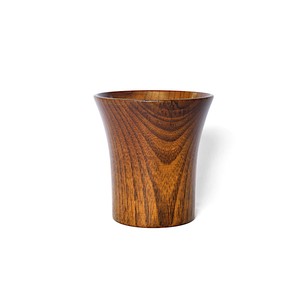 繊-sen- 羽反フリーカップ 摺り漆 木製 天然木 ボウル ブラウン 子供