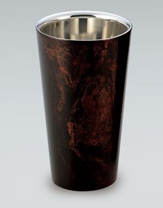 【漆磨（シーマ）本漆塗装品】二重構造ストレートカップ　黒