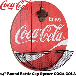 コカコーラ 14”ラウンド ボトルキャップ オープナー キャップキャッチャー