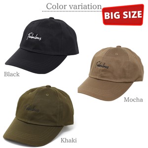 【定番人気人気商品　大きいサイズ】fabulousキャップ 　大きい帽子　フロントロゴ ビッグサイズ