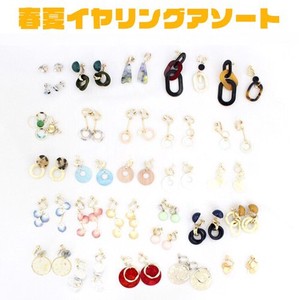 Clip-On Earrings Assortment Colorful Spring/Summer 10-pcs