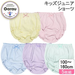 Kids' Underwear Little Girls Plain Color 100 ~ 160cm 5-pcs pack