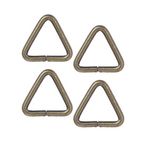 三角カン10mm（4個）アンティークAG　パッチワーク　金具　ハンドメイドパーツ　NPP-17