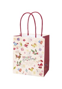 ホワイトクリスマスペーパーバッグ ギフト詰め合わせ 焼き菓子 雑貨 アクセサリー