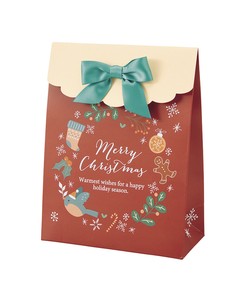 リボン付きクリスマスバードボックス お菓子箱 詰め合わせギフト 焼き菓子 服飾雑貨 アクセサリー