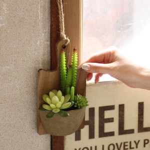 Artificial Plants Wall Hanging Product Wood Board Arrangement