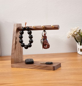 Wooden Brass Holder Stand Jewelry Jewelry Storage Tray Accessory Case Wrist Watch Storage