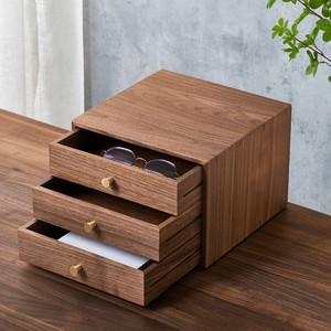 引き出し 木製 卓上 収納小物入れ　収納ボックス 3段 収納箱　高品質