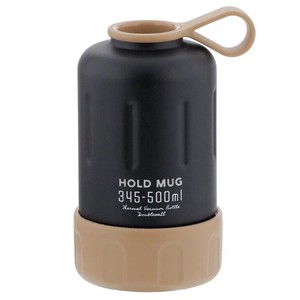 HOLD MUG　ステンレスペットボトルホルダー345〜500ML用　ブラック NQ-0002