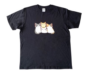 T 恤/上衣 女士 短袖 男士 猫咪图案