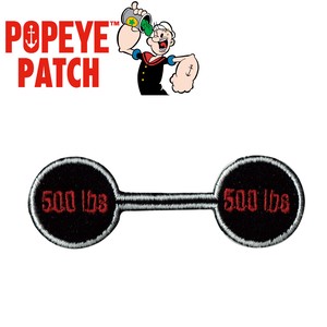 POPEYE ポパイ アイコン 500lbs ワッペン アメリカン雑貨 かわいい アイコン おしゃれ ロゴ マーク