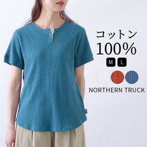 サーマル tシャツ カットソー トップス レディース ワッフルtシャツ プルオーバー  綿100％ nt-ndc52250