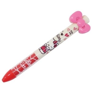 Hello Kitty Ribbon Ballpoint Pen with Ear-shaped Pen Red 2 Colors Ballpoint Pen