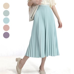 Pleats Skirt Long Maxi Length Ladies A line Stretch Pleats Skirt