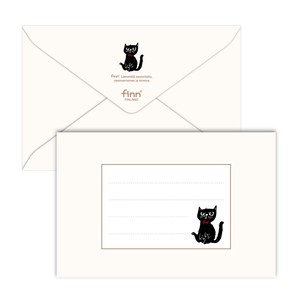 Writing Papers & Envelope Black Cat