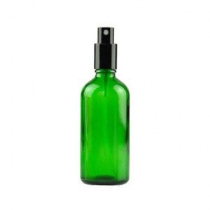 グリーン色ガラス遮光瓶　アルミスプレーヘッド　【容器類】「アロマ」「保存容器」