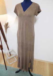 Casual Dress Plain Color Organic One-piece Dress Short-Sleeve