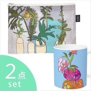 【期間限定発売】Artisan マグカップ＆フラットポーチセット（シャク薬と花びん、植物たち）